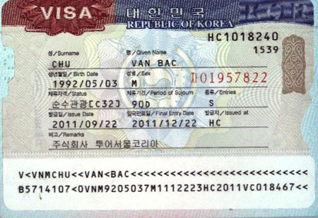 Thủ tục xin cấp visa sang Hàn quốc du học